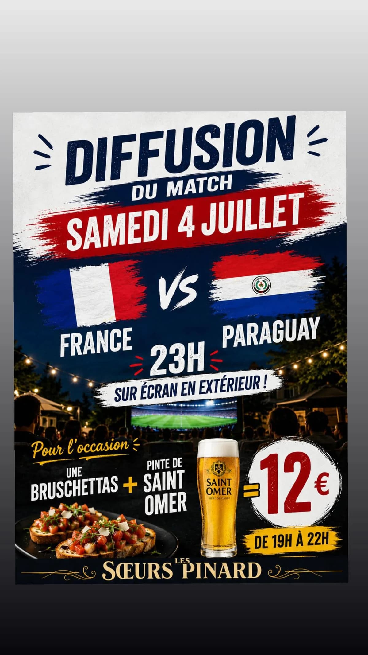 Diffusion France – Paraguay aux Sœurs Pinard à Lisieux